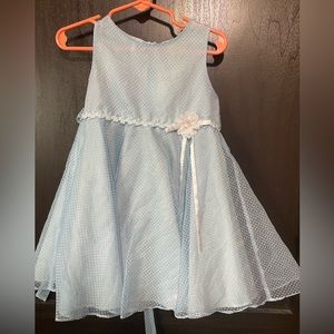 2T light blue dress with tie waist